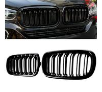 Gangying F15 F16 Rejilla de Radiador para BMW X5 X6 F15 F16 Parrilla Doble Riñones Negro 2014 2015 2016 2017 2018