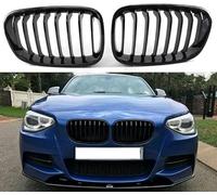 Gangying F20 F21 Rejilla de Radiador para BMW Serie 1 F20 F21 Parrilla Lámina Única Riñones 2015 2016 2017 2018 Negro Brillante