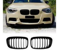 Gangying F20 F21 Riñones Rejilla Radiador Para BMW Serie 1 F20 F21 Rejilla simple Lámina Única Parrilla Serie 1 2011 2012 2013 2014 Negro Brillante