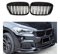 Gangying F48 Rejilla De Radiador para BMW Serie X1 F48 F49 Parrilla Doble Serie X1 F48 F49 riñones Negro Touring 2016 2017 2018 2019