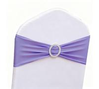 Gankar 100 Bandas elásticas de Lavanda para sillas para Ceremonia de Boda, Lazos para Fiestas, Banquetes, hoteles, restaurantes, Eventos (100 Piezas, Lavanda)