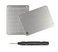 GanKe Steel Crypto Bitcoin Wallet, Seed Phrase Storage Cold Backup, Crypto Seed Phrase Plate Compatible with All BIP39 Hardware (Doble)