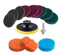 GANMEI 13 piezas de cepillo limpiador eléctrico para taladro, almohadillas de estropajo y kit de limpieza de esponja, limpiador multiusos, taladro inalámbrico