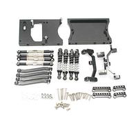 GANMEI Chasis Metal Varillas de tracción Servo Soporte de Amortiguador para MN D90 D91 Mn99S 1/12 Piezas de Actualización de Coche Rc, Negro