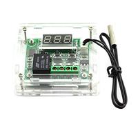 GANMEI Controlador de Termómetro Interruptor de Control de Temperatura de Termostato W1209 DC 12 V con Pantalla Digital LED con Cubierta
