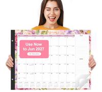 Gannyfer Calendario de escritorio grande 2023-2024, calendario de 18 meses de julio de 2023 a diciembre de 2024, calendario de escritorio de 22 x 17 pulgadas, suministros de oficina, perfecto para