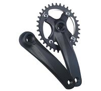 GANOPPER 30T 32T 34T 36T 38T - Juego de bielas de cadena de una sola velocidad de dientes estrechos y anchos (32T, 165 mm)