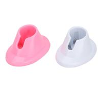 GANPUB - 2 soportes para botellas de esmalte de u as de goma suave, color rosa y blanco, antiderrames, organizador para manicura y dise o profesi