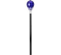GANPUB Varita de corona de diamantes de plástico azul real para Halloween, Rey, Reina, Precio Princesa, juego de rol, cetro, accesorios de vestir