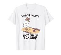 Ganso de Bolos no es lo Suficientemente Tonto Divertido Camiseta gráfica económica, Hombre, Blanco, M
