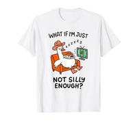 Ganso de fútbol no es lo Suficientemente Tonto Divertido Camiseta gráfica económica, Hombre, Blanco, M