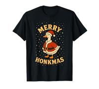 Ganso de Navidad Feliz Honkmas Santa Fun Camiseta