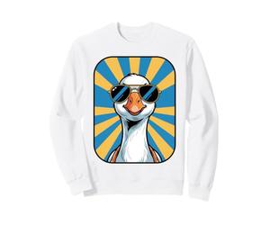 Ganso Divertido con Gafas de Sol Chistes de Animales Gansos tontos Sudadera