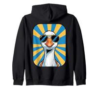 Ganso Divertido con Gafas de Sol Chistes de Animales Gansos tontos Sudadera con Capucha