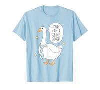 Ganso Divertido en Corbata Hoy Soy un Ganso Serio Lindo Dibujos Animados Camiseta