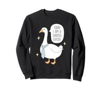 Ganso Divertido en Corbata Hoy Soy un Ganso Serio Lindo Dibujos Animados Sudadera