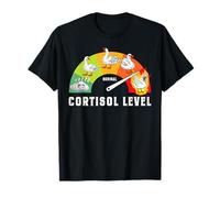 Ganso Divertido Nivel de Cortisol Meme Bajo Alto Estrés Camiseta