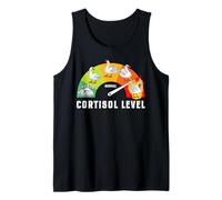 Ganso Divertido Nivel de Cortisol Meme Bajo Alto Estrés Camiseta sin Mangas