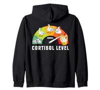 Ganso Divertido Nivel de Cortisol Meme Bajo Alto Estrés Sudadera con Capucha