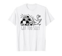 Ganso en la cárcel - Got Too Tonto Line Art Animal Lovers Humor Camiseta