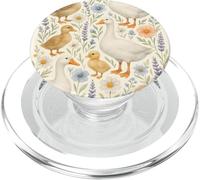 Ganso Gansos Pato Amante Granja Flores Silvestres Floral PopSockets PopGrip para MagSafe