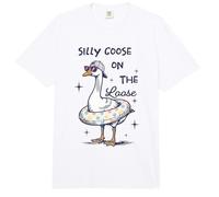 Ganso Tonto en Las Vacaciones de Verano Divertidas Sueltas Comfort Colors Adult Heavyweight T-Shirt