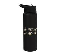 Ganso tonto jugando futbolista divertido portero Stainless Steel Insulated Water Bottle