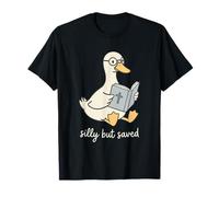 Ganso Tonto Pero Salvado Leyendo Santa Biblia Lindo Cristiano Camiseta