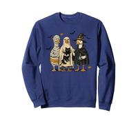Gansos de miedo Gansos Halloween Gato Negro Bruja Fantasma Calabaza Sudadera