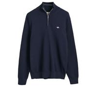 GANT Algodón Micro Textured Half Zip Suéter pulóver, Azul Noche, XXXL para Hombre