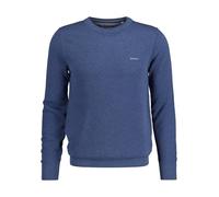 GANT Algodón Pique C-Neck Suéter, Denim Blue Mel, L para Hombre