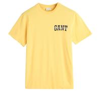 GANT Arch Script SS Camiseta, Smooth Yellow, L para Hombre