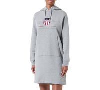 GANT Archive Shield-Sudadera con Capucha Vestido, Gris, S para Mujer