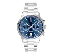 GANT Bergamo G196002 - Reloj de Pulsera para Hombre (Acero Inoxidable, Esfera Azul Sunray, Cuarzo, Fecha, Segunda Zona horaria, 10 ATM, 42 mm)