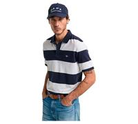 GANT Block Stripe Polo Camisa, Azul, 3XL Hombres