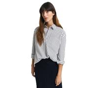 GANT Blusa de Popelina para Mujer Rel a Rayas, Azul Noche, 36