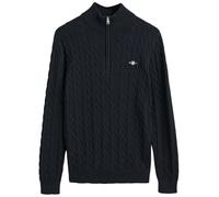 GANT Cable de algodón con Media Cremallera Suéter pulóver, Azul Noche, M para Hombre
