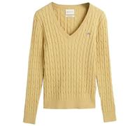 GANT Cable elástico de algodón con Cuello en V, Burnt Wheat, L