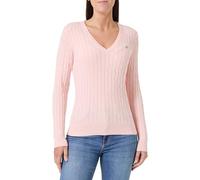 GANT Cable elástico de algodón con Cuello en V, Peony Pink, L