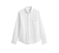 GANT Reg Cotton Linen Shirt Camisa, Blanco, L Hombres