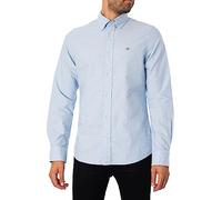 GANT Camisa clásica de Oxford para Hombre, Azul Claro, XL