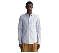 GANT Camisa clásica de Poplin Slim para Hombre, Azul Claro, L