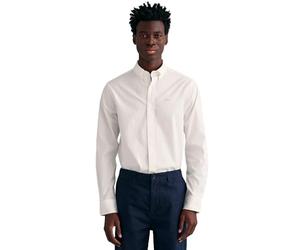 GANT Camisa clásica para Hombre Reg Pinpoint Oxford, Blanco, XL