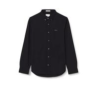 GANT Camisa clásica para Hombre Slim Pinpoint Oxford, Color Negro, estándar, Negro, L