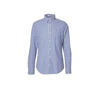 GANT Camisa clásica para Hombre Slim Poplin Stripe, Color Azul., S