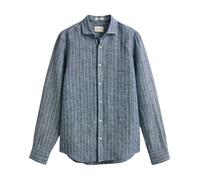 Gant - Camisa de Lino a Rayas de Corte Regular - Shirts - Hombre - Azul - 3XL -
