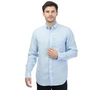 GANT Camisa de lino de ajuste regular para hombre 3230085-468, Azul Capri, X-Large