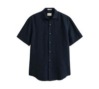 Gant - Camisa de manga corta Regular Fit de algodón y lino - Shirts - Hombre - Azul - L -