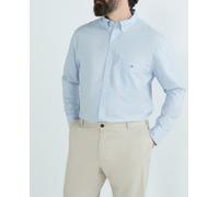 Gant Camisa de popelín lisa regular fit de hombre tallas grandes. Azul claro 3XL/7
