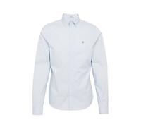 GANT Slim Poplin Shirt Camisa, Light Blue, L para Hombre